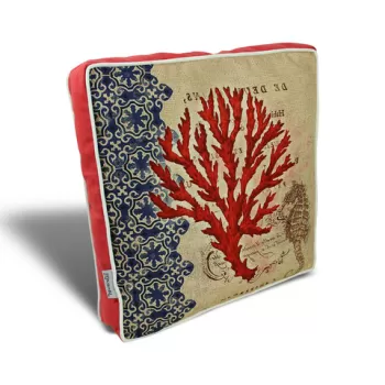 Perna decorativa, YM1002, 42x42 cm, 50% Bumbac / 50% Poliester, Multicolor imagine