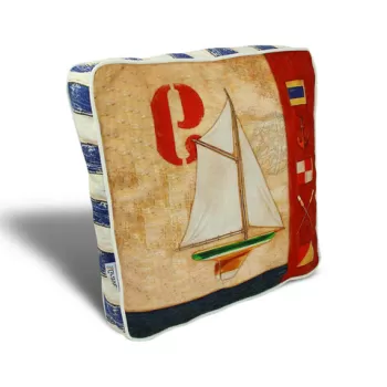 Perna decorativa, YM1017, 42x42 cm, 50% Bumbac / 50% Poliester, Multicolor imagine
