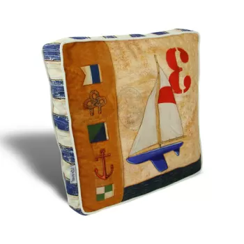 Perna decorativa, YM1018, 42x42 cm, 50% Bumbac / 50% Poliester, Multicolor imagine