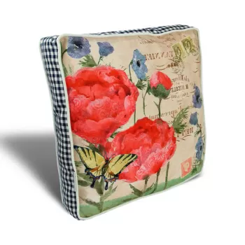 Perna decorativa, YM1036, 42x42 cm, 50% Bumbac / 50% Poliester, Multicolor imagine