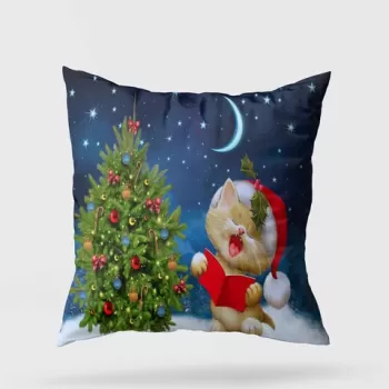 Perna decorativa, YY20232, 43x43 cm, 50% Bumbac / 50% Poliester, Multicolor imagine