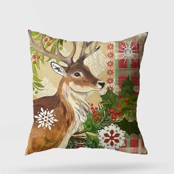 Perna decorativa, YY202338, 43x43 cm, 50% Bumbac / 50% Poliester, Multicolor imagine