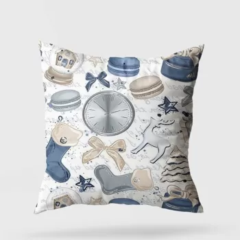 Perna decorativa, YY202353, 43x43 cm, 50% Bumbac / 50% Poliester, Multicolor imagine