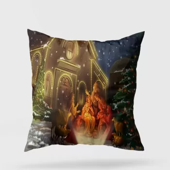 Perna decorativa, YY202356, 43x43 cm, 50% Bumbac / 50% Poliester, Multicolor imagine