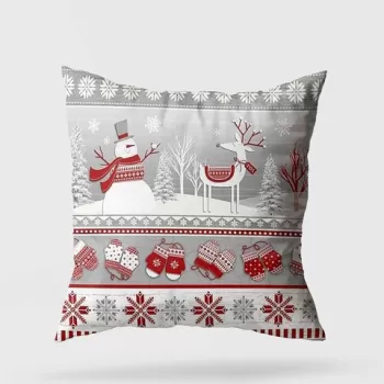 Perna decorativa, YY20238, 43x43 cm, 50% Bumbac / 50% Poliester, Multicolor imagine