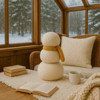 Perna, Kardan Adam, 55x25x19 cm, Poliester, Maro imagine