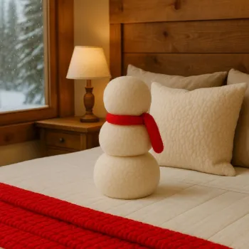 Perna, Kardan Adam, 55x25x19 cm, Poliester, Rosu imagine