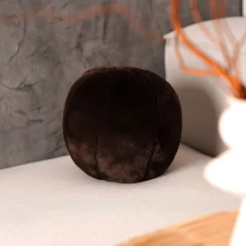 Perna, Pelus Top, 25x25x25 cm, 75% RECYCLED POLYESTER/25% POLYESTER, Maro inchis imagine