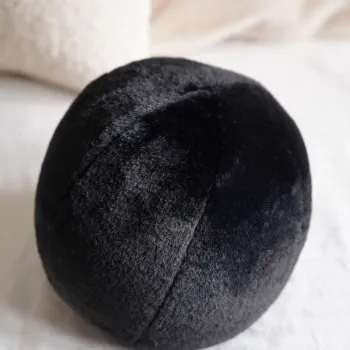 Perna, Pelus Top, 25x25x25 cm, 75% RECYCLED POLYESTER/25% POLYESTER, Negru imagine