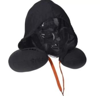 Perna pentru gat cu gluga, 30x32 cm, poliester, gri inchis imagine