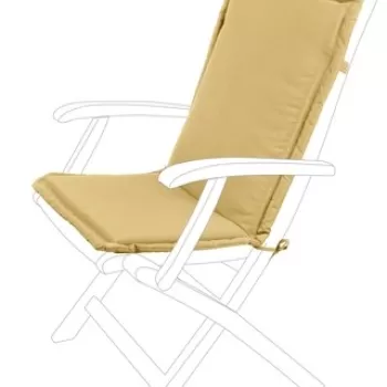 Perna pentru scaun de gradina Poly180, Bizzotto, 45 x 94 cm, poliester impermeabil, galben mustar imagine