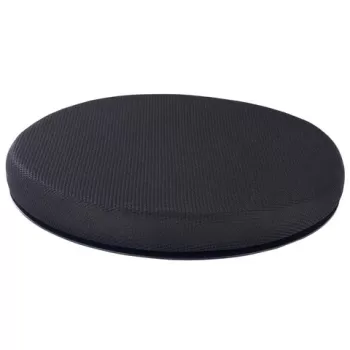 Perna rotativa pentru scaun masina, Maximex, Swivel, 38.5 x 38.5 x 4.5 cm, poliester, negru/crem imagine