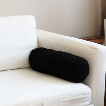 Perna, Teddy Roller, 50x14x14 cm, 75% RECYCLED POLYESTER/25% POLYESTER, Negru imagine