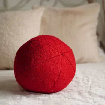 Perna, Teddy Top 25, 25x25x25 cm, 75% RECYCLED POLYESTER/25% POLYESTER, Rosu imagine