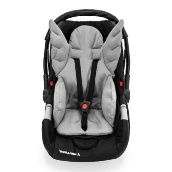 Perna universala copii Baby Pad, Angel Wings, 60x63x5 cm, Bumbac, Gri imagine