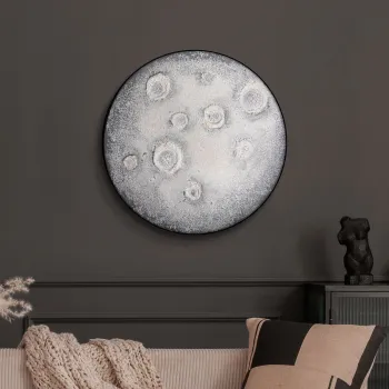 Pictura decorativa, Couronne Terrestre, Metal, Lemn (Grosime: 4 mm, Nuc negru imagine
