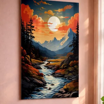 Pictura decorativa pe metal, Artmtlpnt18-2840, Metal, Imprimare digitala, Multicolor imagine