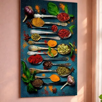 Pictura decorativa pe metal, Artmtlpnt23-2840, Metal, Imprimare digitala, Multicolor imagine