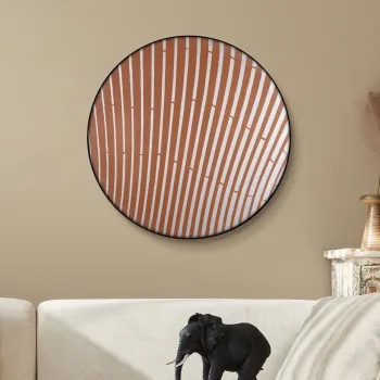 Pictura decorativa, Reflet d'Automne, Metal, Lemn (Grosime: 4 mm, Nuc negru imagine