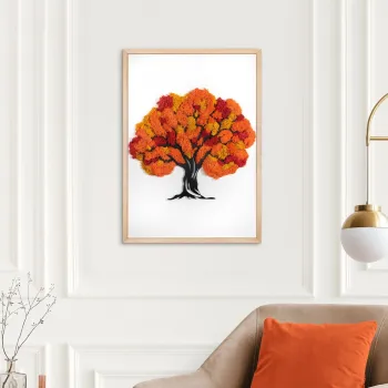 Pictura decorativa, Y008-S01, Lemn, Lemn (Grosime: 3 cm, Multicolor imagine