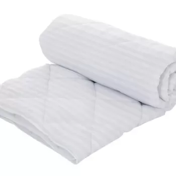 Pilota Alcam Damasc White Line 180x200 cm, umplutura bumbac, 300 g/mp imagine