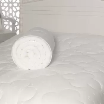 Pilota din 100% bumbac ranforce, 195x215 cm, Cotton Box, Bambu White imagine