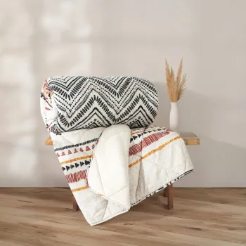 Pilota dubla, Velvet - Felix Beige, Cotton Box, Poliester imagine