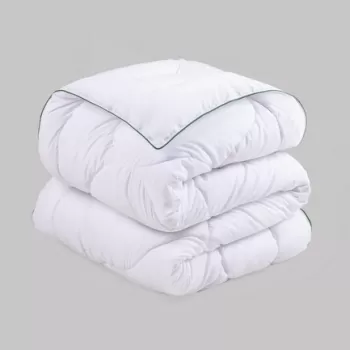 Pilota matlasata Single, 155x215 cm, 100% poliester, 300 gr/mp, Cotton Box, Aloe Vera, alb imagine