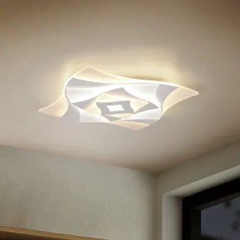 Plafoniera Akita, TRIO, 50x50x5.5 cm, 56W, 1x SMD, metal, alb mat imagine