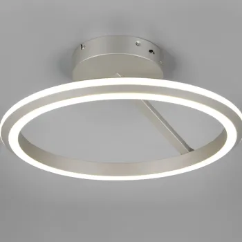 Plafoniera Amador, TRIO, 45x23 cm, 34W, 1x SMD, metal, argintiu mat imagine