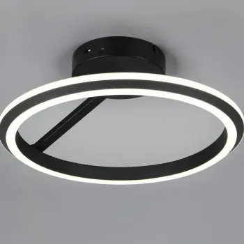 Plafoniera Amador, TRIO, 45x23 cm, 34W, 1x SMD, metal, negru mat imagine