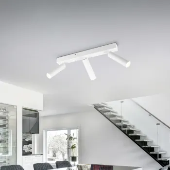 Plafoniera Ambala, TRIO, 44x13x17.5 cm, 5.5W, 3x SMD, metal, alb mat imagine