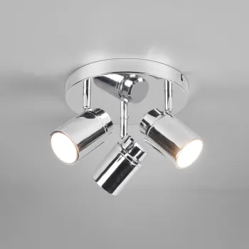 Plafoniera Angelo, TRIO, 20x15.5 cm, 5W, 3x GU10, metal, argintiu imagine