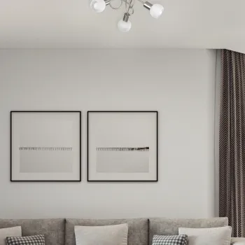 Plafoniera Antibes, RL, 47x20 cm, 28W, 3x E14, metal, argintiu mat/alb imagine