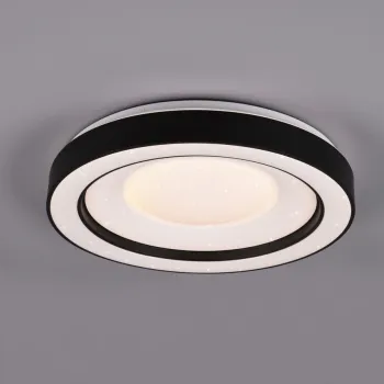 Plafoniera Arco, RL, 49x8 cm, 22W, 1x SMD, plastic, negru mat imagine