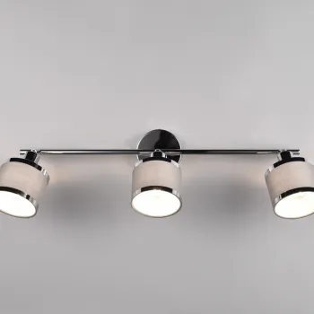 Plafoniera Arosa, TRIO, 80.5x10x19 cm, 28W, 3x E14, metal, argintiu/gri imagine