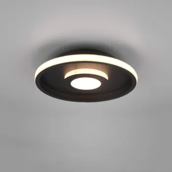 Plafoniera Ascari, TRIO, 30x6.8 cm, 28W, 1x SMD, metal, negru mat imagine