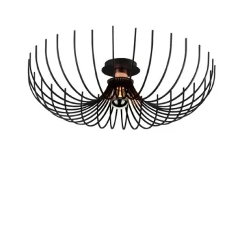 Plafoniera Aspendos N-639, Noor, 16 x 56 cm, 1 x E27, 100W, negru imagine