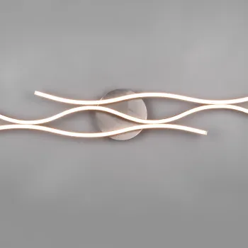 Plafoniera Blaze, TRIO, 107.5x18x7 cm, 35W, 1x SMD LED, metal, argintiu/negru imagine