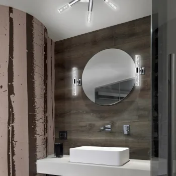 Plafoniera Bolsa, TRIO, 41.5x16.5 cm, 3W, 5x SMD LED, metal, argintiu imagine