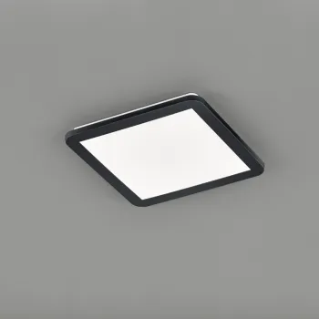 Plafoniera Camillus, RL, 30x30x3 cm, 16W, 1x SMD, plastic, negru mat imagine