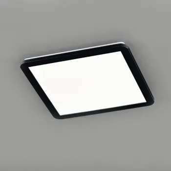 Plafoniera Camillus, RL, 40x40x3 cm, 22W, 1x SMD, plastic, negru mat imagine
