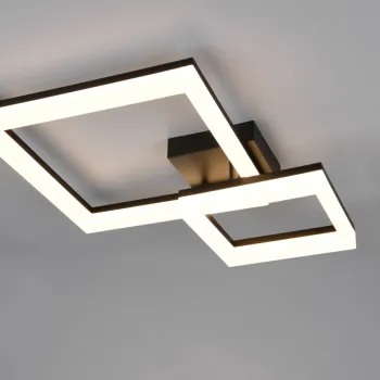 Plafoniera Camino, RL, 62x46.5x12.5 cm, 22W, 1x SMD LED, plastic, negru mat imagine