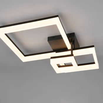 Plafoniera Camino, RL, 65x46.5x17.5 cm, 32W, 1x SMD LED, plastic, negru mat imagine