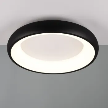 Plafoniera Cardona, TRIO, 46.5x10 cm, 29W, 1x SMD LED, metal, negru mat imagine