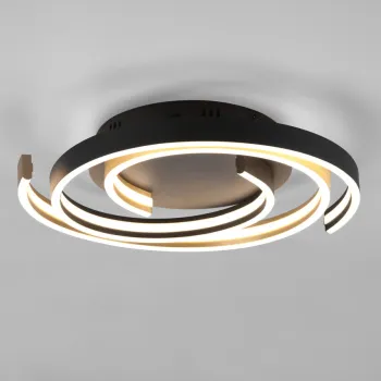 Plafoniera Caya, TRIO, 50x9 cm, 58W, 1x SMD, metal, bronz mat imagine