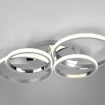 Plafoniera Cires, RL, 65.5x49.5x8.5 cm, 27W, 1x SMD, metal, argintiu imagine