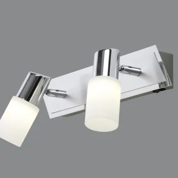 Plafoniera Clapton, TRIO, 36x7x18.5 cm, 5W, 2x SMD LED, metal, argintiu imagine