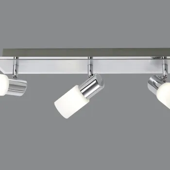 Plafoniera Clapton, TRIO, 50x7x18.5 cm, 5W, 3x SMD LED, metal, argintiu imagine