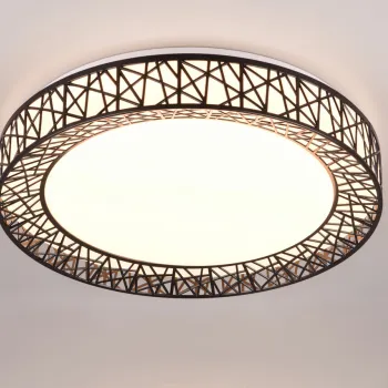 Plafoniera Cluster, RL, 48x9 cm, 40W, 1x SMD, plastic, negru imagine